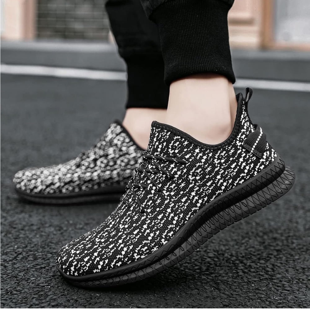 🖤SOLD ONⓂ️🖤VNANV Men’s Black & White Athletic Slip-On Shoes Casual Athleisure - Picture 6 of 13